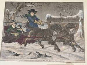 lot 6 image: Colored Engraving From Harpers Weekly - 1868