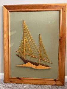 lot 3 image: Mid Century Framed 3D String Art