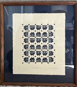 lot 12 image: School House signed Mary Rutherford Numbered 837960