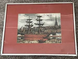 lot 13 image: Bernard Buffet Saint Malo Print