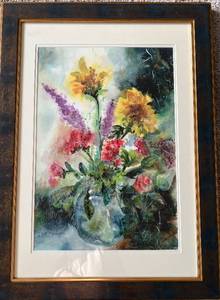 lot 83 image: Vibrant Flower Print - C. Nepsund