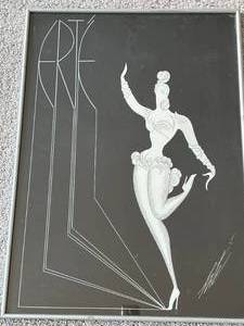 lot 26 image: Art Deco Framed Erte Poster