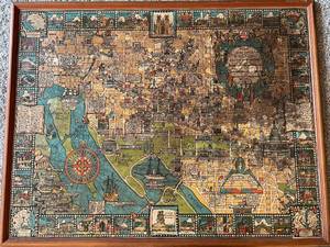 lot 30 image: 1926 Art Deco Historical Map of Washington DC by Edwin Olsen & Blace Clark