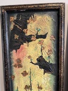 lot 37 image: Pair of Vintage Textured Art