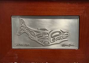 lot 46 image: Native American Roxana Leask  - Salmon of Eagle