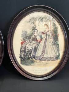 lot 50 image: Pair of Vintage French Fashion Prints -  Paris La Mode Illustree