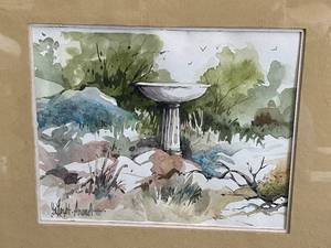 lot 69 image: Original Signed Watercolor by Mary Deloyht