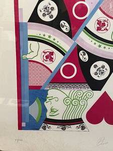lot 77 image: Vintage Signed & Numbered #47500 Playing Card Print