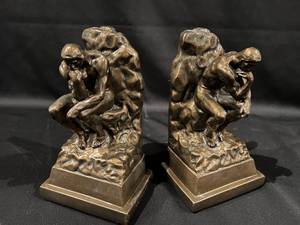 lot 101 image: The Thinker - Rodin Inspired Bookends