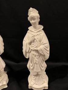 lot 97 image: Pair of Ceramic Asian Man and Woman