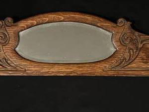 lot 91 image: Vintage Mirror with Hat Hooks