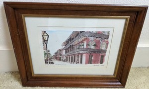 lot 68 image: Framed, Matted & Signed New Orleans, LA, Print by A. Dedilla