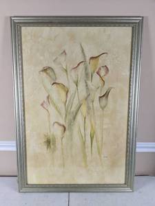 lot 41 image: Framed Calla Lilies Artwork by Blum