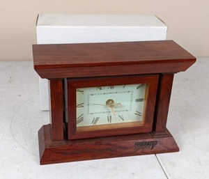 lot 101 image: NEW Wooden Mantel Clock