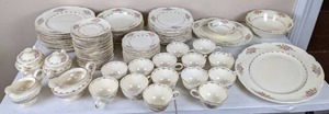 lot 131 image: Huge Set of Approx. 80 Homer Laughlin Marigold Pattern Dishes