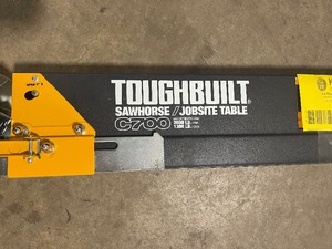 TOUGHBUILT 39.9 to 45.9W x 25 to 32H C700 Adjustable Sawhorse and Jobsite Table with 1300 lb capacity