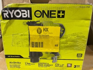 RYOBI ONE 18V Cordless AirStrike 18-Gauge Brad Nailer (Tool Only) with Sample Nails