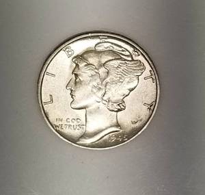 1945 MERCURY DIME GEM BU MS68 IGS HOLDER