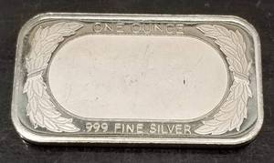 1 TROY OZ .999 FINE SILVER BAR FLAG DESIGN