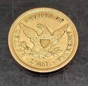 1855 US $2.50 GOLD LIBERTY