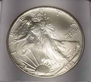 1994 AMERICAN SILVER EAGLE MS70 IGS