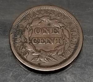 1845 US BRAIDED HAIR LARGE CENT