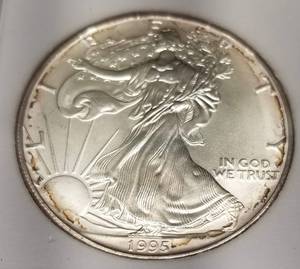 1995 AMERICAN SILVER EAGLE MS70 IGS