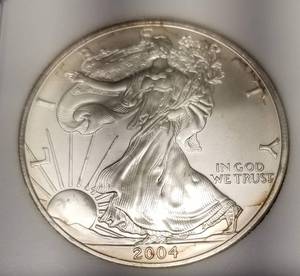 2004 AMERICAN SILVER EAGLE MS70 IGS