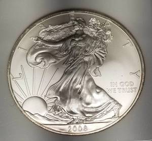 2008 AMERICAN SILVER EAGLE MS70 IGS