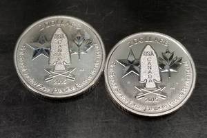 2 X 2015 CANADA � TROY OZ .9999 FINE SILVER ROUNDS (1oz TOTAL)