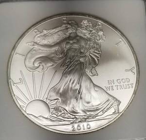 2010 AMERICAN SILVER EAGLE MS70 IGS