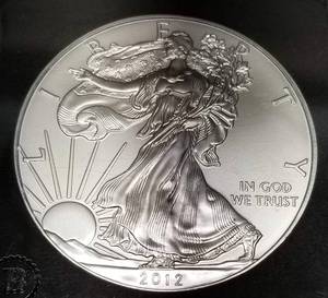2012 AMERICAN SILVER EAGLE BLACK SLAB