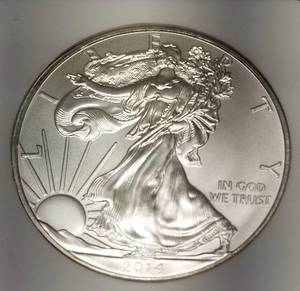 2014 AMERICAN SILVER EAGLE MS70 IGS