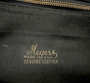 lot 62 image: Meyers Black Leather Square Weave Clutch