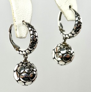 lot 126 image: John Hardy 925 Sterling Dot Drop Earrings