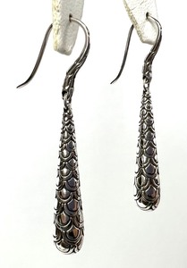 lot 129 image: John Hardy 925 Sterling Naga Drop Earrings From Legends Collection