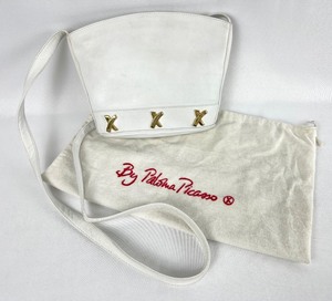 lot 64 image: Paloma Picasso White Leather Cross Body Bag