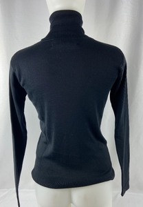 lot 184 image: Linda Allard Ellen Tracy Black Silk Turtleneck Sweater (S)