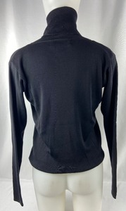 lot 183 image: Linda Allard Ellen Tracy Black Silk Turtleneck Sweater (S)