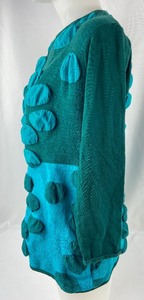 lot 181 image: Two Tone Blue Cotton Knit Sweater - Made in Italy- Marilyn Hellmans Boutique Find