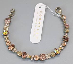 lot 165 image: Sorelli Sand Dune NWT Life Layered Tennis Bracelet 7.25 Inches