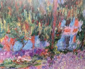 lot 188 image: Claude Monet Framed Print The Artists Garden at Giverny