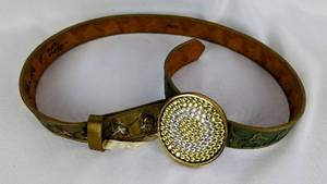 lot 149 image: Pair Vintage Real Leather Belts- Carole & Lois & Thick Fashion Belt