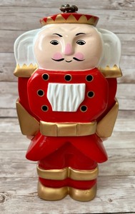 lot 4 image: Timmy Woods - Designer Nutcracker Red Soldier Christmas Acacia Wood Painted Purse