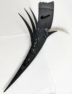 lot 29B image: Large Modern Enameled Metal with Glass Sunburst Hanging Artwork
