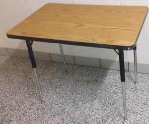 lot 5 image: Chrome and Laminate Tables. (1)