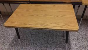 lot 8 image: Chrome and Laminate Tables. (12)