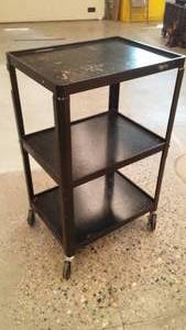 lot 60 image: 3 Tier Rolling Cart with Locking Casters.
