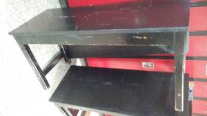 lot 78 image: Slate and Wood Tables (3)