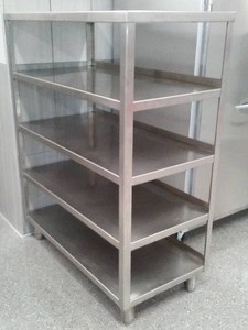 lot 85 image: 5 Tier Stainless Steel Shelfing Unit